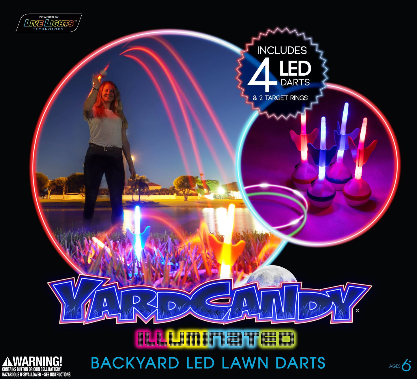 Illuminated LED Lawn Darts Game YardCandy